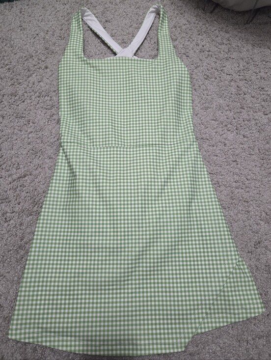 Abercrombie & Fitch Dresses & Skirts - Green Gingham Racerback Workout Dress